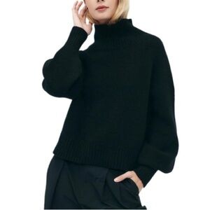 COS Wool Blend Turtleneck Black Sz XS